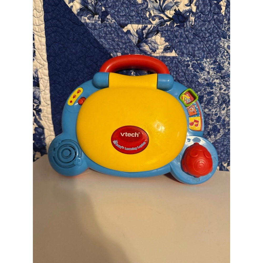 VTech Baby's Learning Laptop Interactive Educational Toy Blue Yellow Red